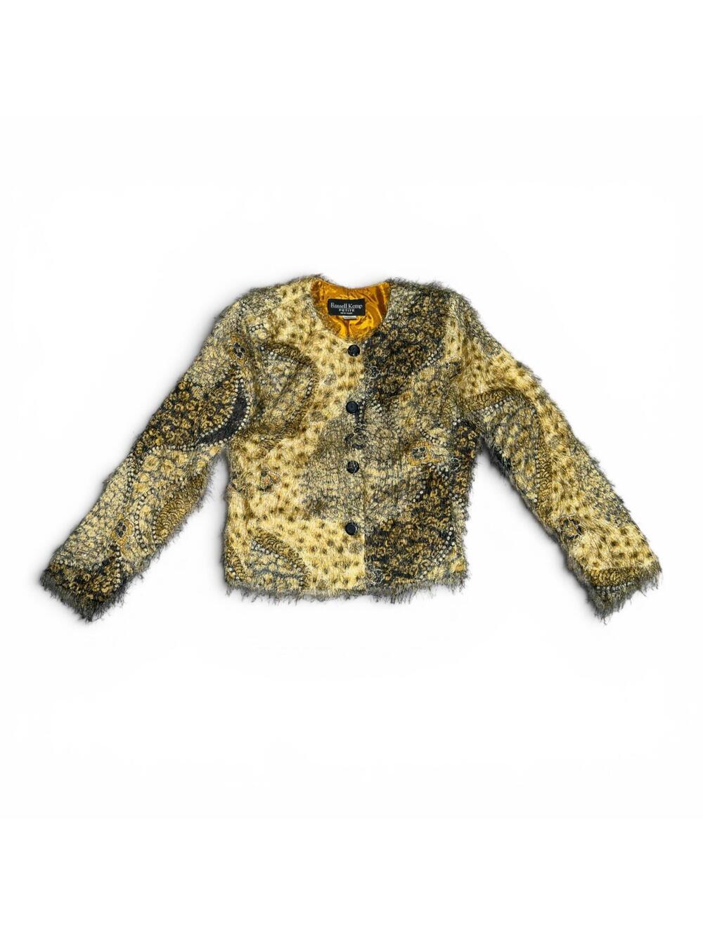 Vintage Russell Kemp Petite Textured Faux Fur Jacket